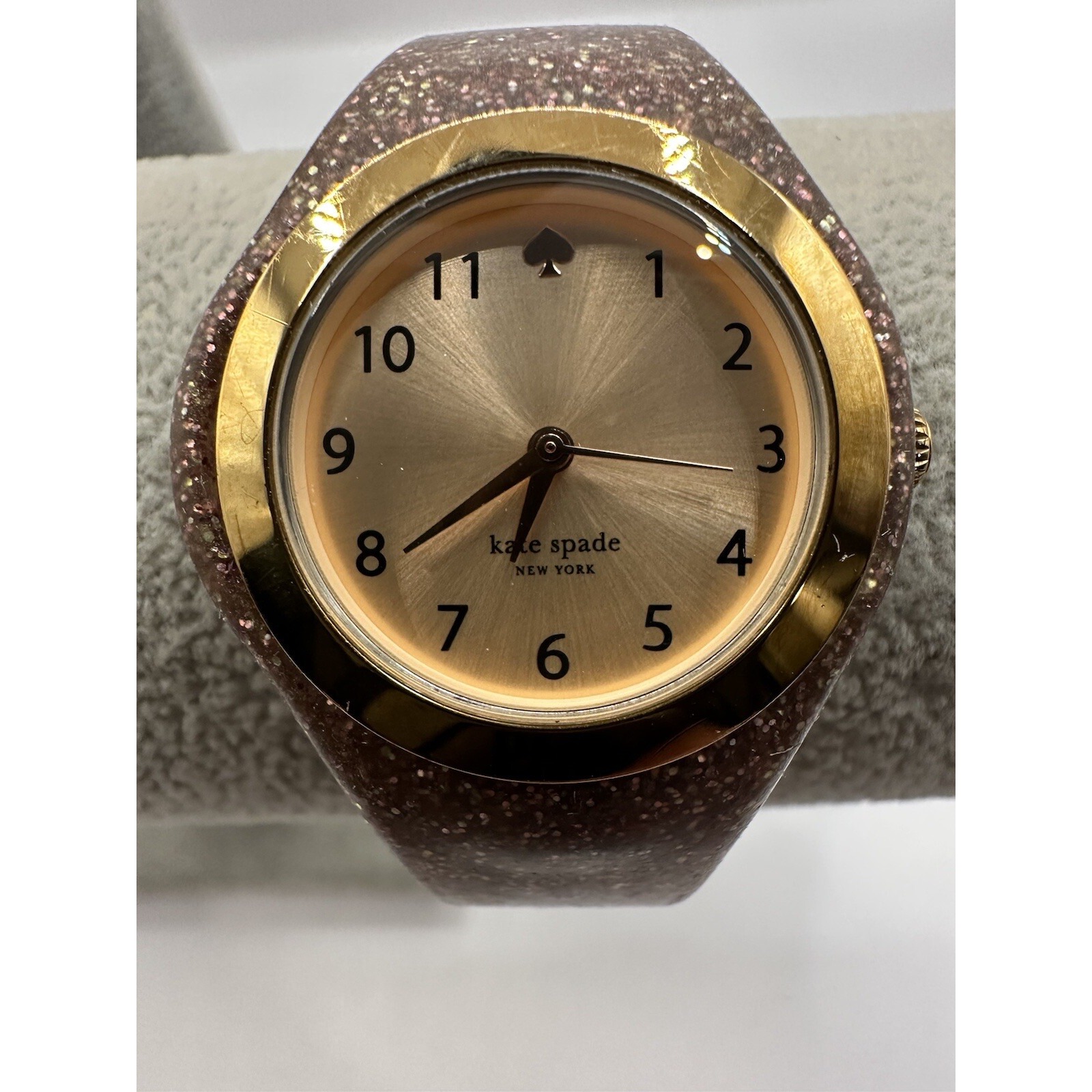 Kate Spade New York Womens Rumsey New Battery Pink Glitter Ksw1222 31mm 7.5"